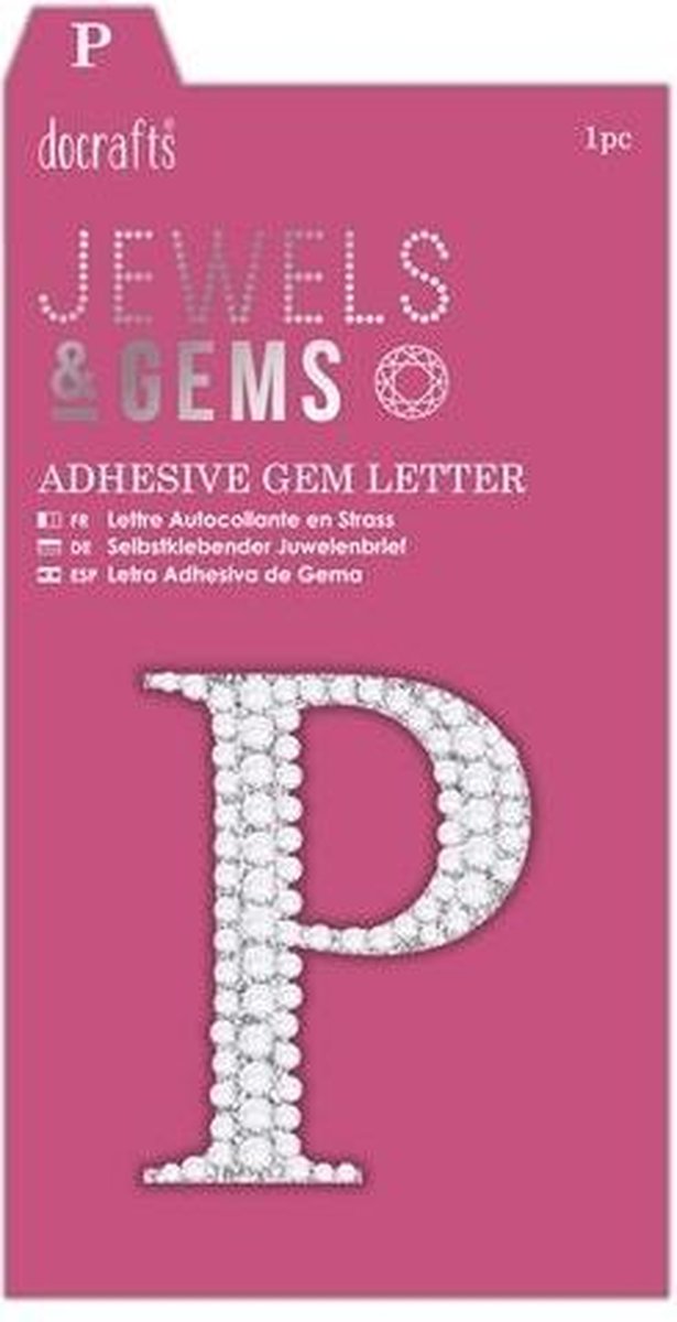 Zelfklevend Edelletter - P - Jewels & Gems