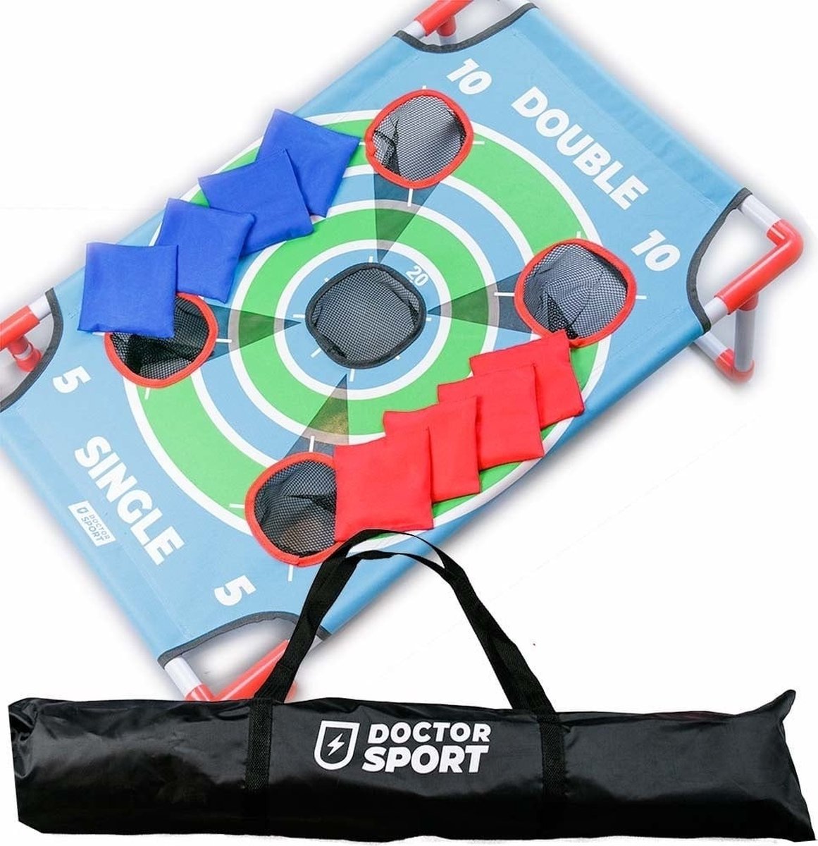 Cornhole Dart Single Top Spel - 8 Werpzakken - 3-in-1 games - in luxe draagtas