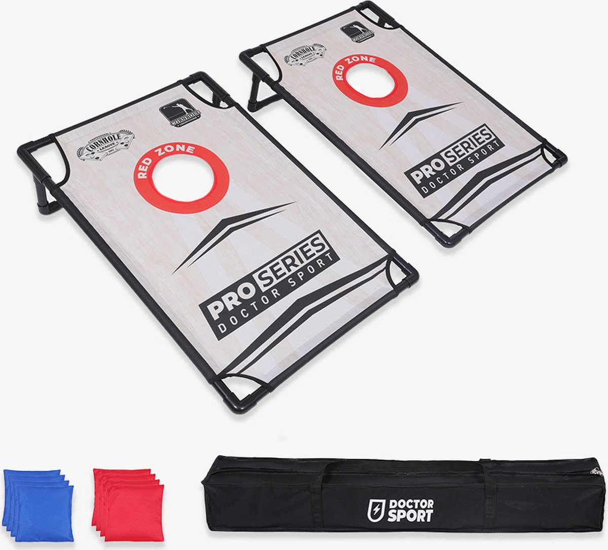 Dr Sport - Cornhole Set PVC - 90 x 60cm - Set met twee borden en 8 bean bags