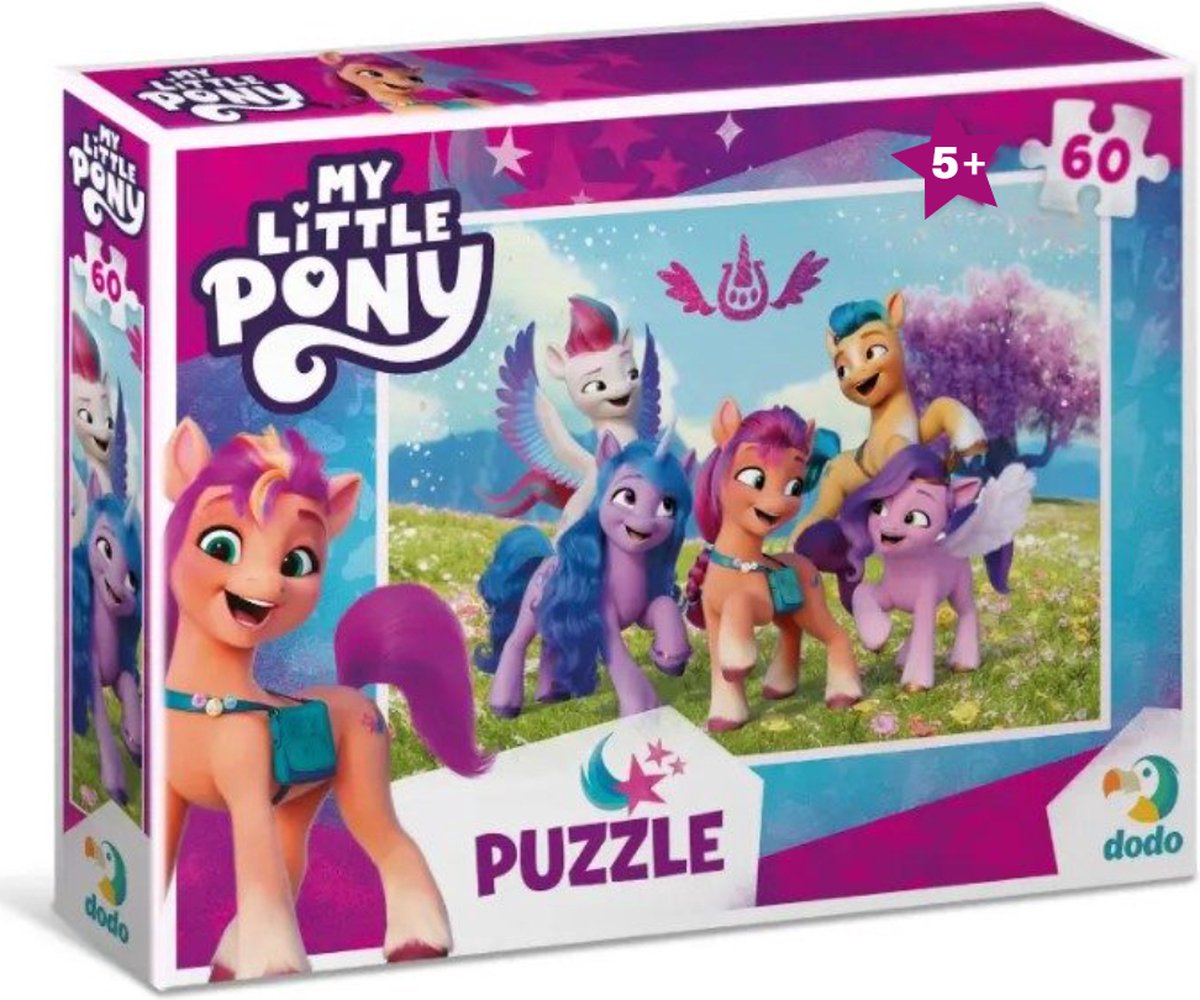 DODO Toys - My Little Pony Puzzel 5+ - 60 stukjes - 32x23 cm - My Little Pony Speelgoed 4-5-6 jaar-Kinderpuzzel 5 jaar