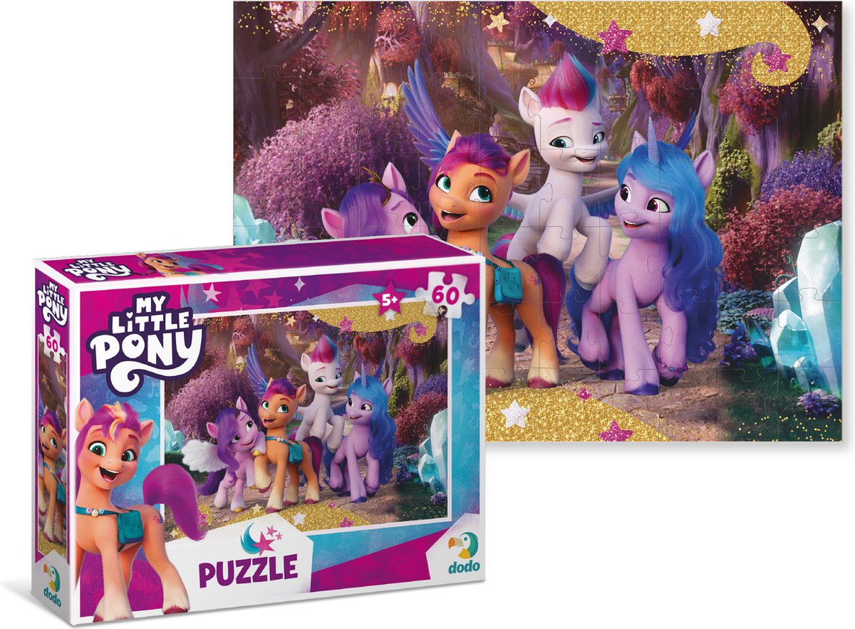 DODO Toys - My Little Pony Puzzel 5+ - 60 stukjes - 32x23 cm - My Little Pony Speelgoed 4-5-6 jaar-Kinderpuzzel 5 jaar