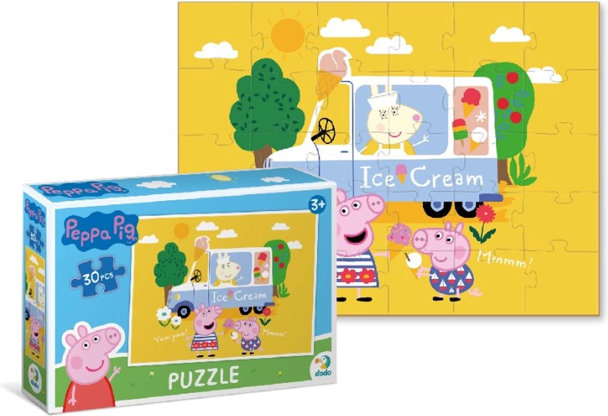 DODO Toys - Peppa Pig Puzzel - 30 stukjes - 20x27 cm - Peppa Pig speelgoed 3+ - Kinderpuzzel 3 jaar