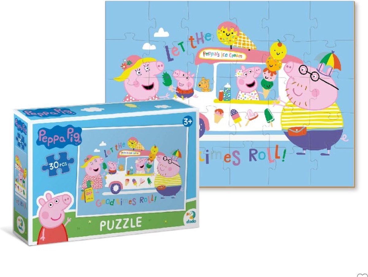 DODO Toys - Peppa Pig Puzzel - 30 stukjes - 20x27 cm - Peppa Pig speelgoed 3+ - Kinderpuzzel 3 jaar