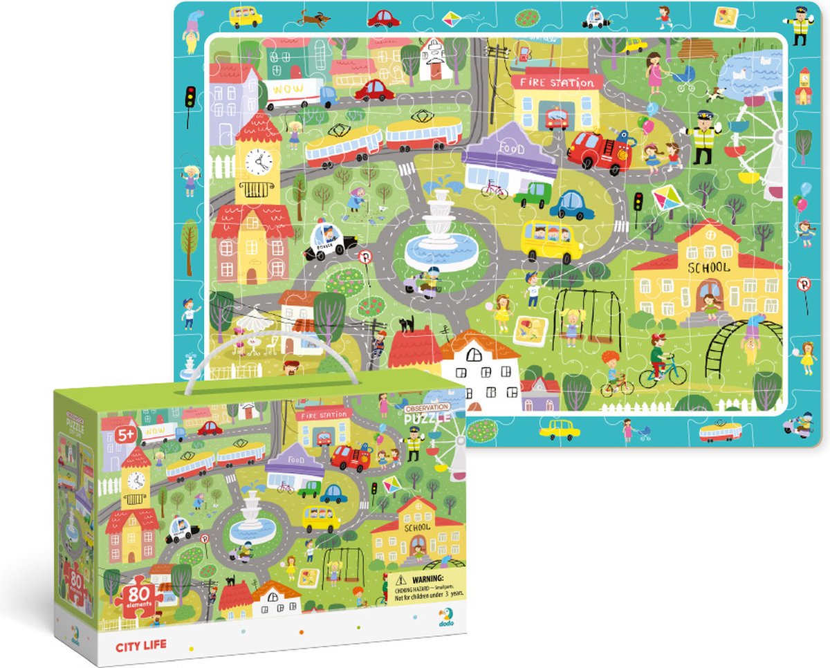 DODO Toys - Zoek Puzzel 5+ -80 stukjes - 31x45 cm - Legpuzzel Speelgoed voor Kinderen - Zoekboek - Kinderpuzzel 5 jaar