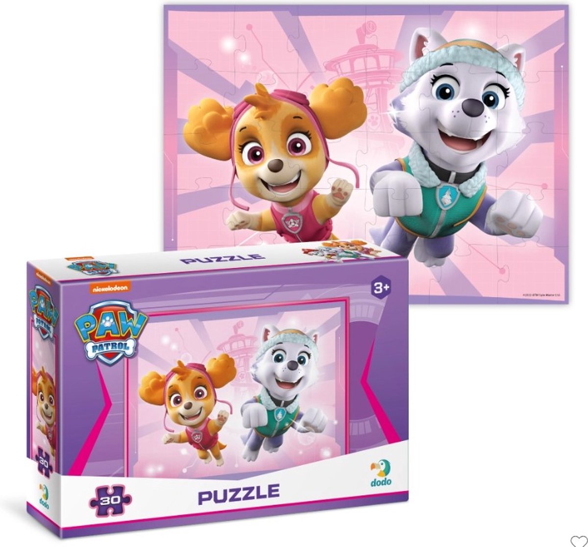 Paw Patrol Puzzel 3+ - 30 stukjes - Paw Patrol Speelgoed met Skye - Everest - Puzzel 3 jaar