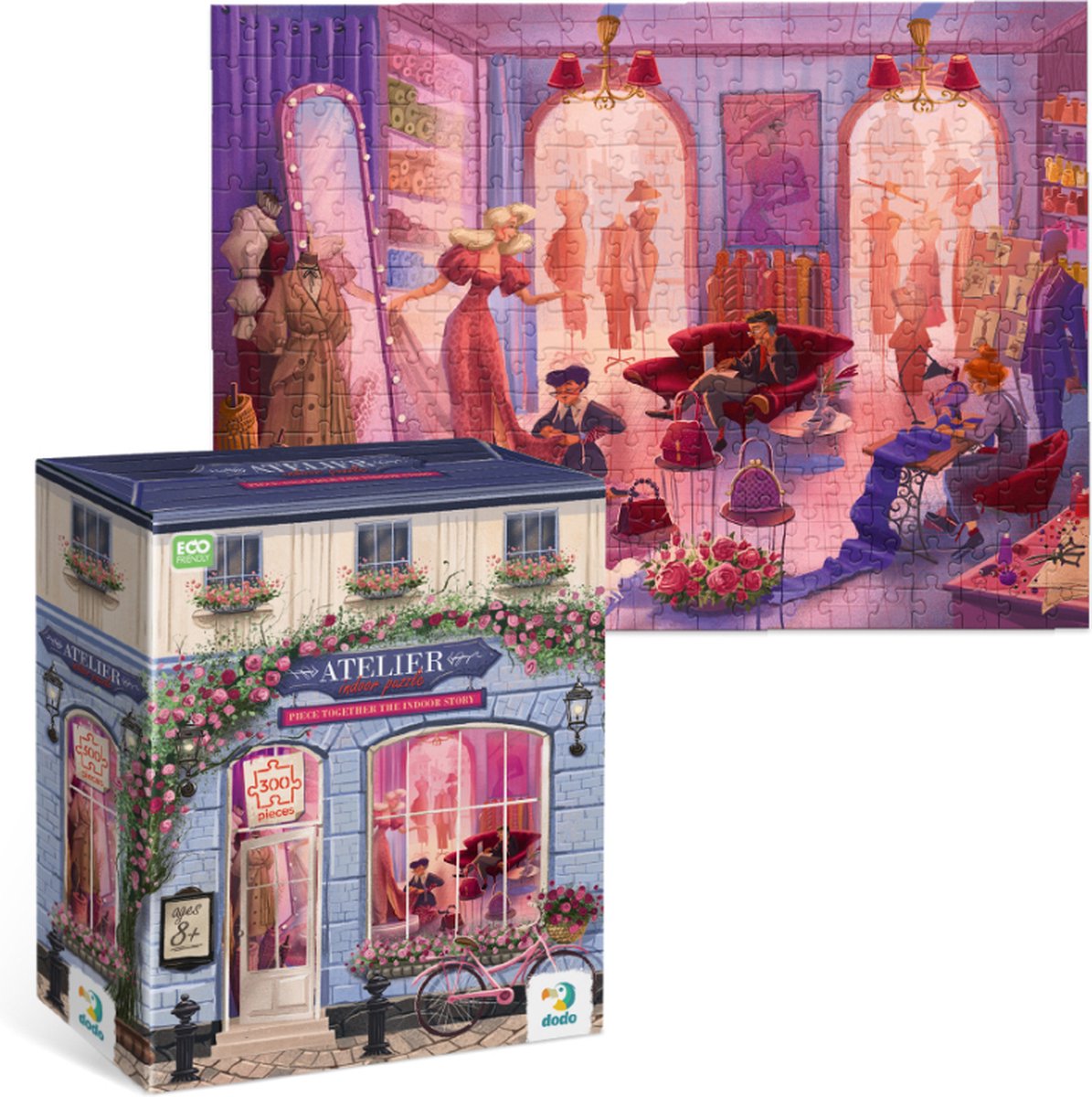 Puzzel 300 stukjes - Fashion Studio - Puzzel 8 jaar - Legpuzzels voor Kinderen en Volwassenen - 39 x 28 cm