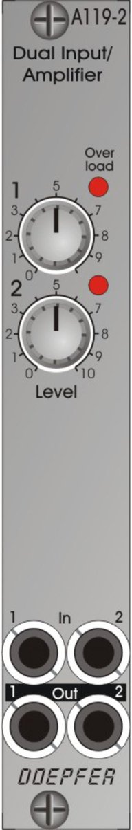 Doepfer A-119-2 Dual External Input/Amplifier - Interface modular synthesizer