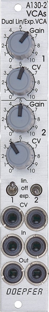 Doepfer A-130-2 Dual linear/exponential VCA Slim Line - VCA modular synthesizer