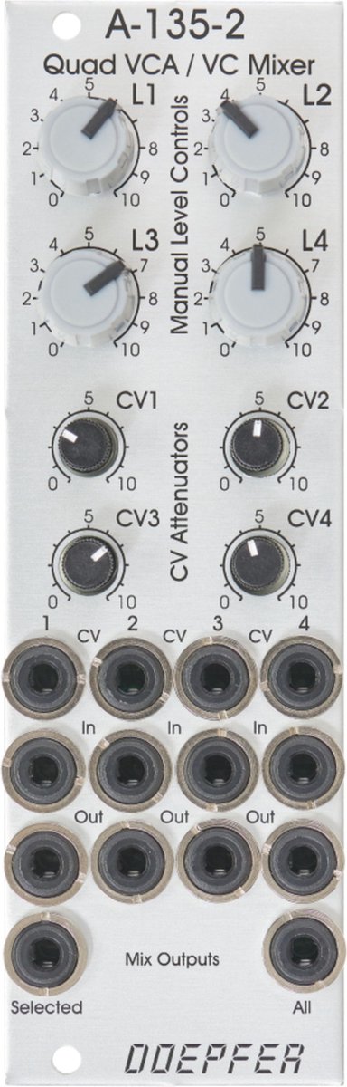 Doepfer A-135-2 Mini Quad VCA / VC Mixer - Mixer modular synthesizer