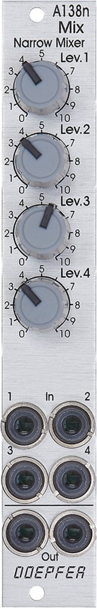 Doepfer A-138n Narrow Mixer (Silver) - Mixer modular synthesizer