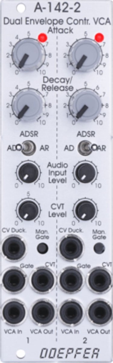 Doepfer A-142-2 Dual Envelope Controlled VCA - VCA modular synthesizer