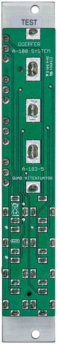 Doepfer A-183-5 Quad Attenuator - Attenuator modular synthesizer