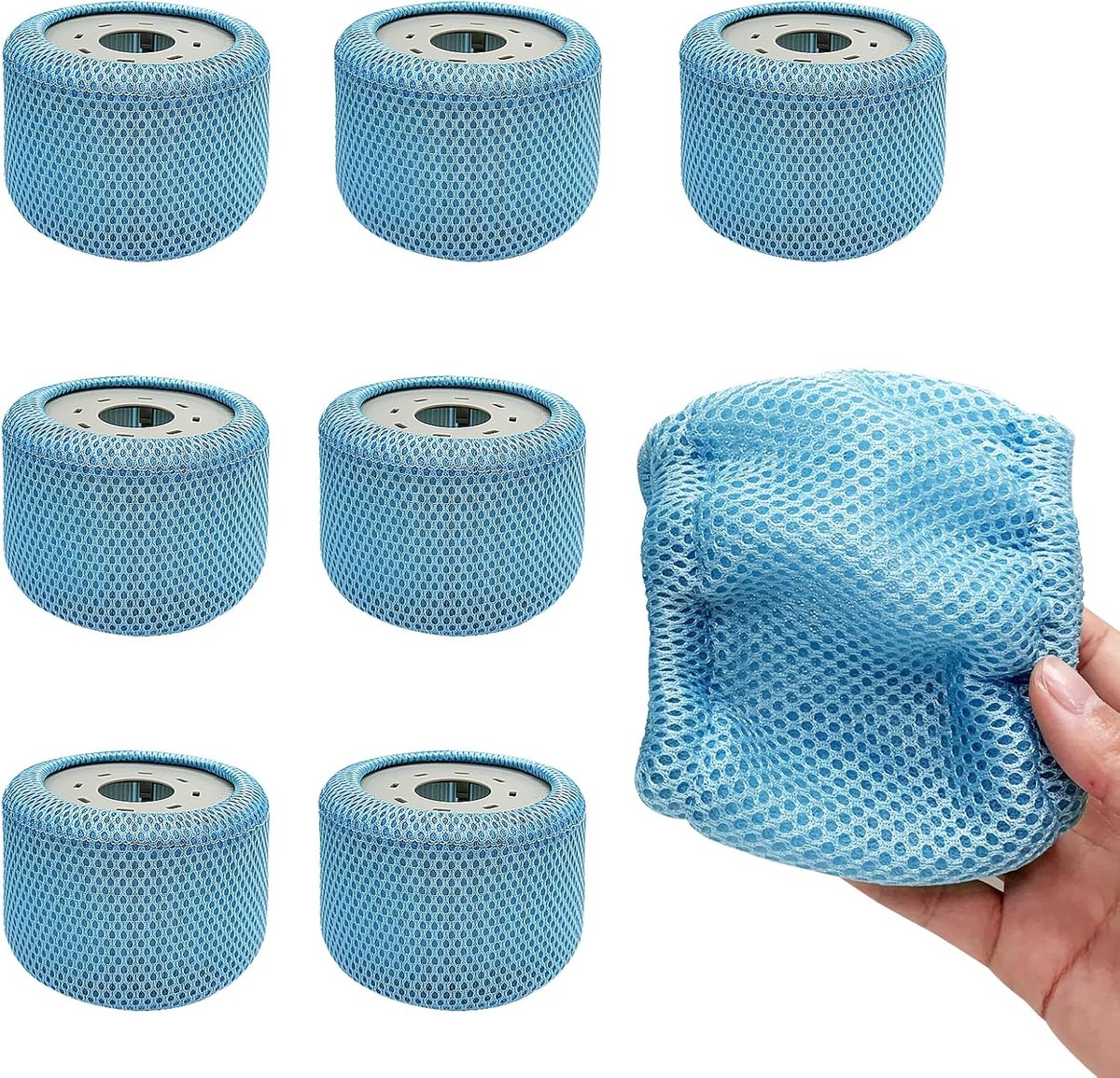 Dolaso 8 beschermingsnetjes-compatibel met filters-90 vervangende filters-spa-accessoires voor het zwembad