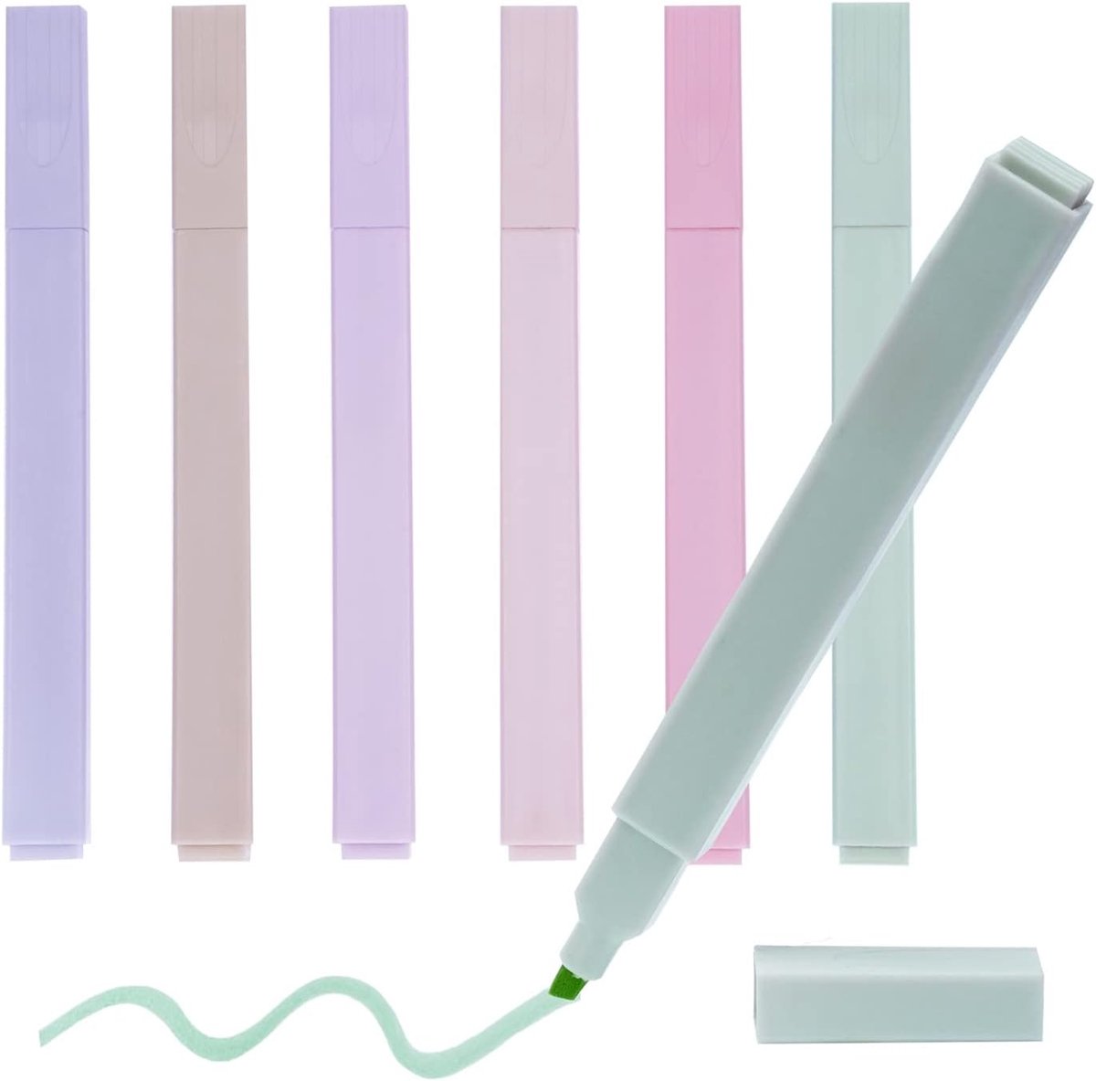 Dolaso Olieuze fluorescente pen Kleur markeringspen 6 stuks Schrijfgerei Markeren pen en pen School verschillende kleuren fluorescente pen