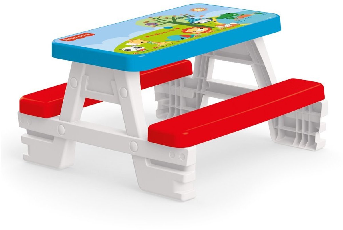 Dolu Fisher Price Picknicktafel Rood/Wit/Blauw