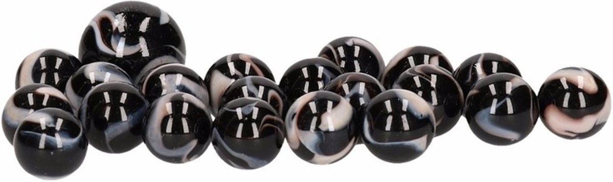 Glazen knikkers 42x Blue Mandarin - buitenspeelgoed - knikkeren