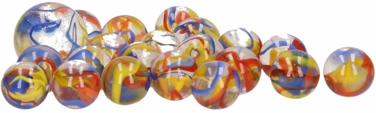 Glazen knikkers 42x Thor- buitenspeelgoed - knikkeren