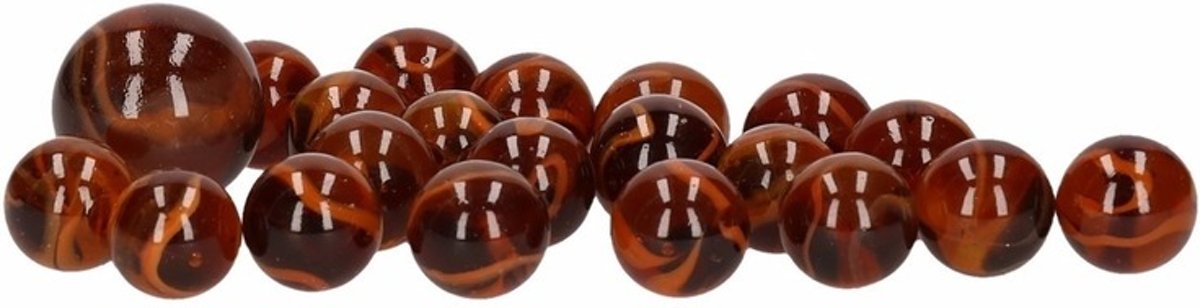 Glazen knikkers 63x Orangutan - buitenspeelgoed - knikkeren