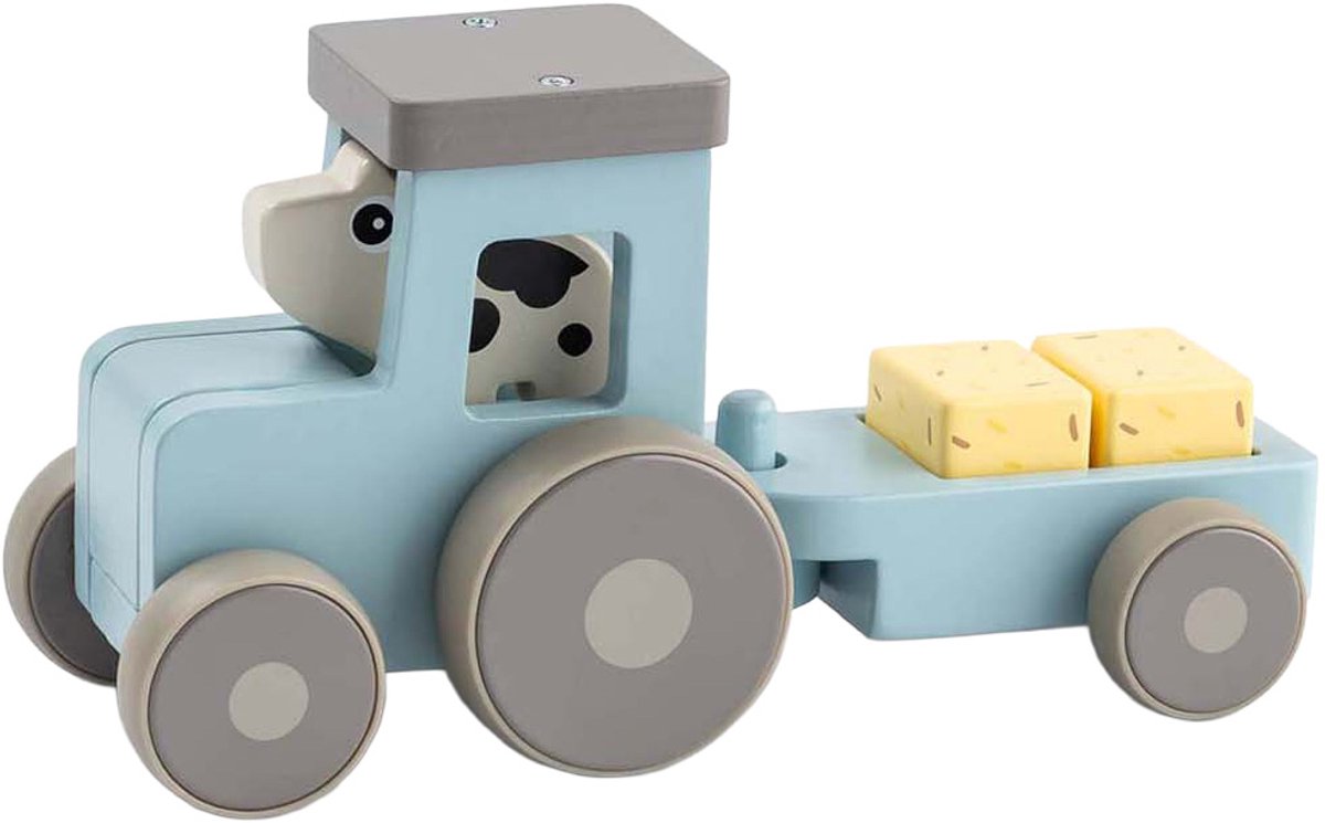 Done by Deer Tiny Farm Houten Tractor Dotti Blauw
