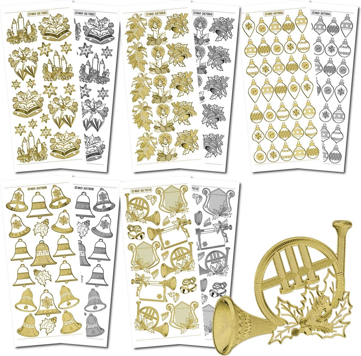 Luxe Stickerset Kerstplaatjes - 10 stickervellen
