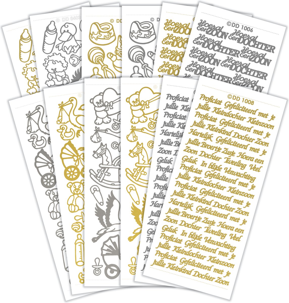 Stickerset - Baby - 12 stickervellen