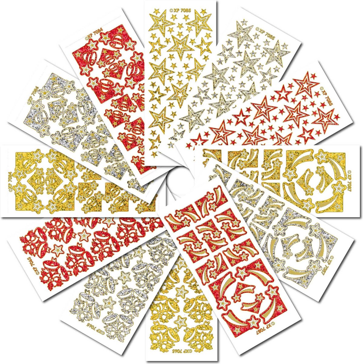 Stickerset Kerst - 12 stickervellen