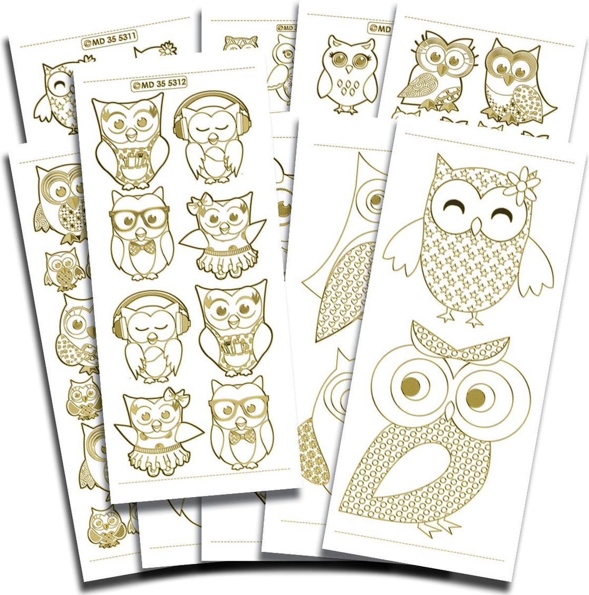 Stickerset Uiltjes - 10 stickervellen