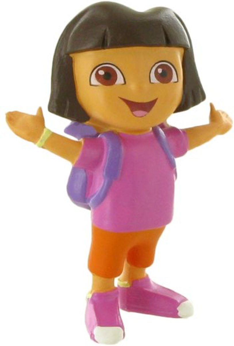 Dora taart topper 7 cm.