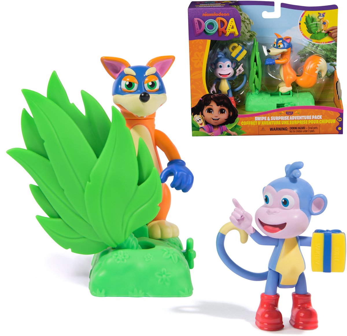 Spin Master speelfigurenset Dora Boots en Zwieber speelgoed.