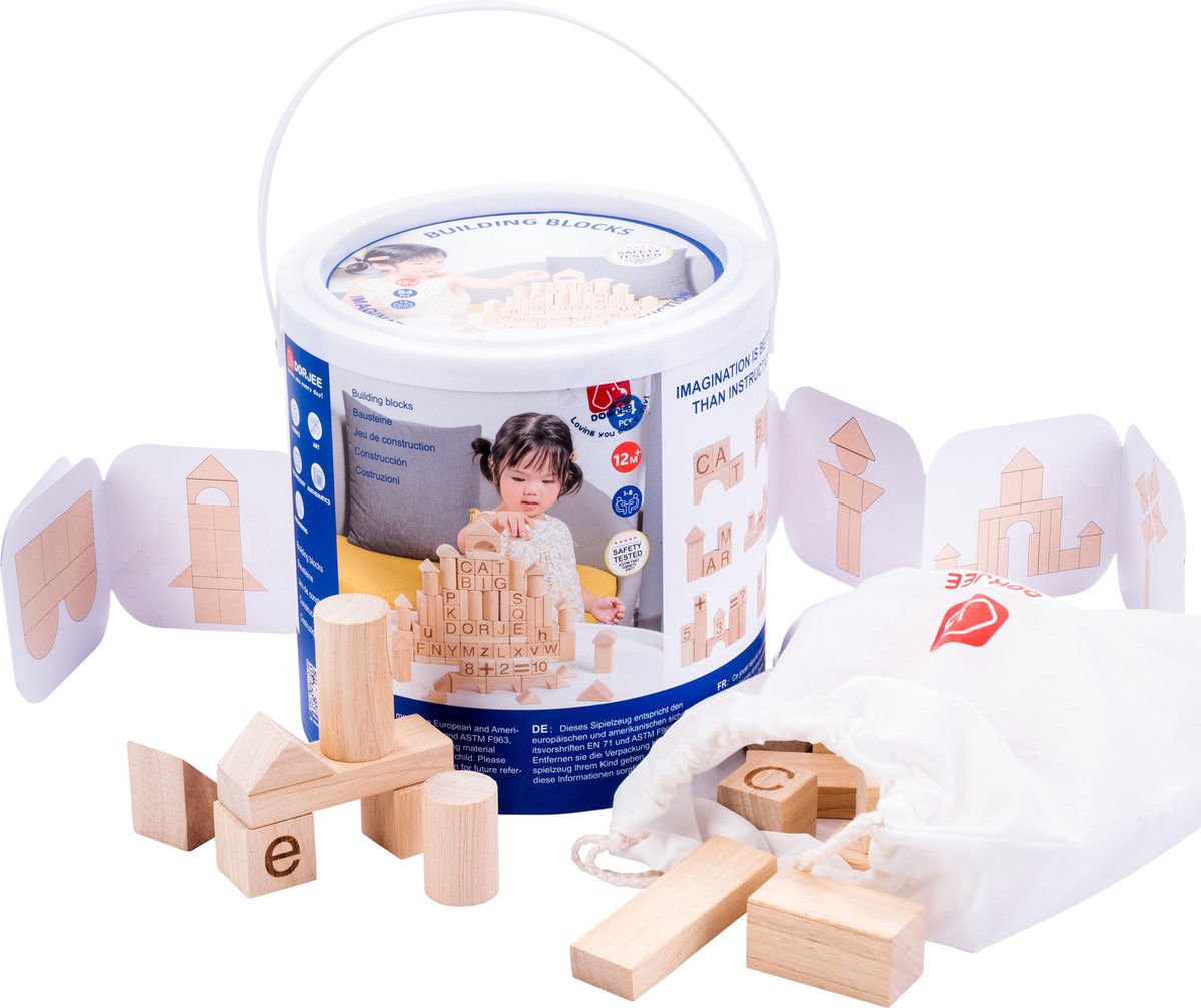 Bouwblokken hout 84 stuks
