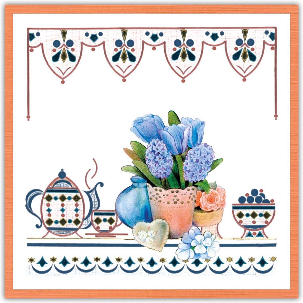 Dot and Do 238 - Jeanines Art - Blue Flowers