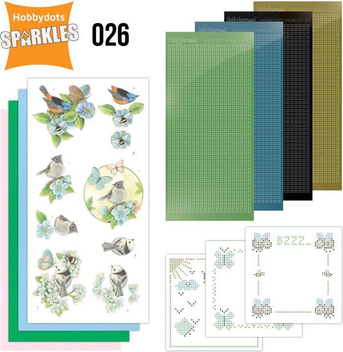Hobbydots - Sparkles Set 26 - Happy Birds
