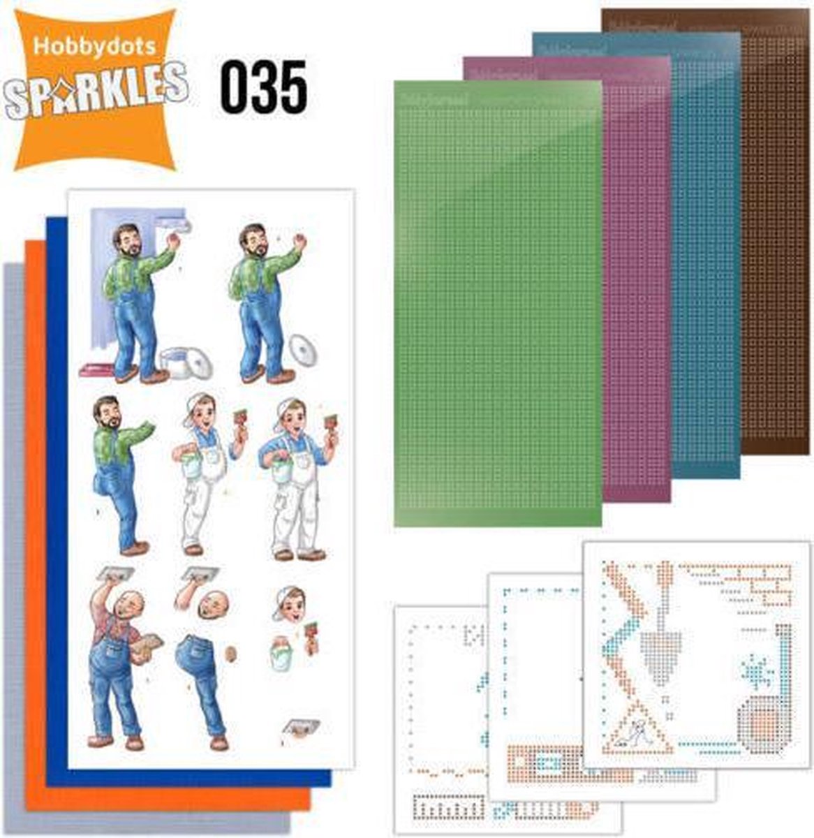 Hobbydots - Sparkles Set 35 - Yvonne Creations - Big Guys - Workers