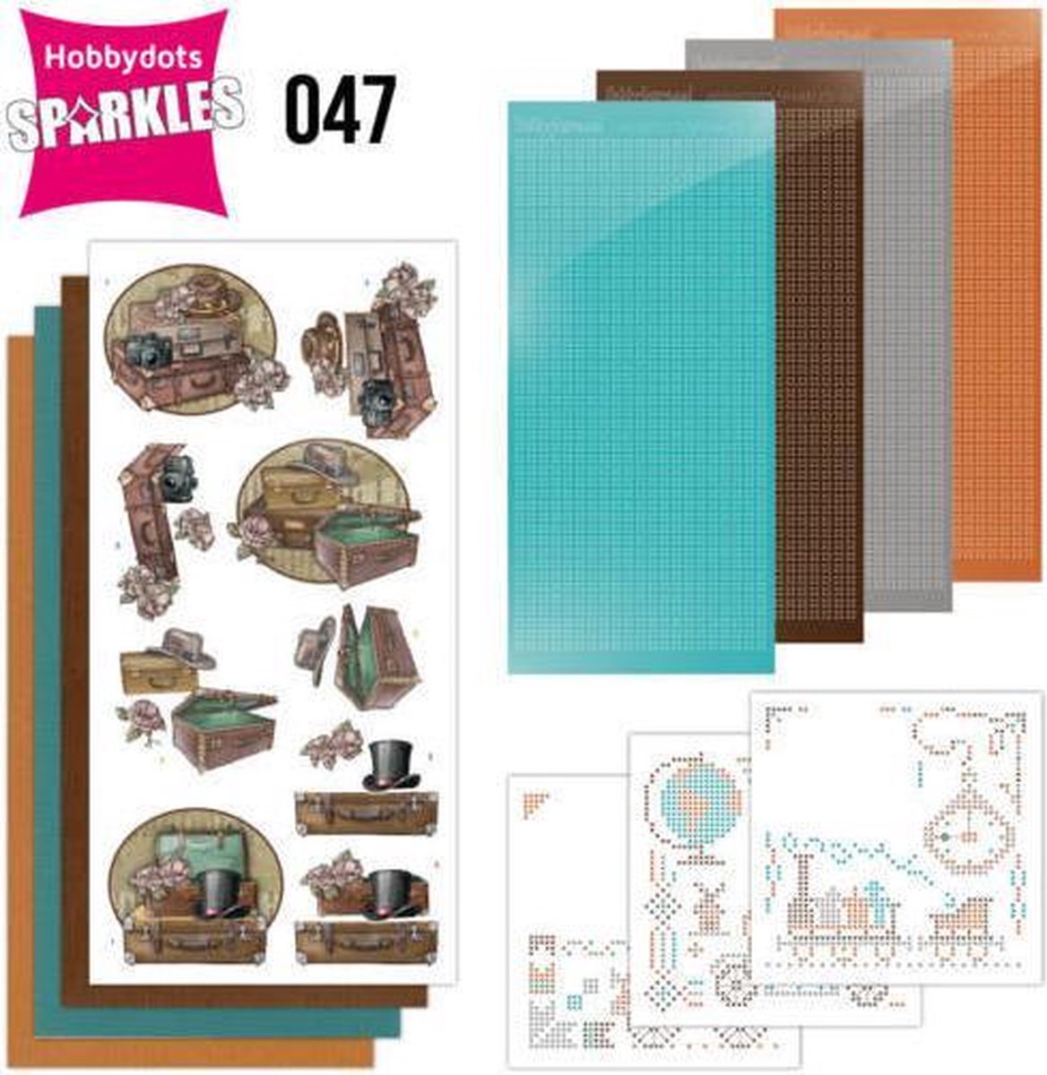 Hobbydots - Sparkles Set 47 - Yvonne Creations - Good Old Days - Suitcase