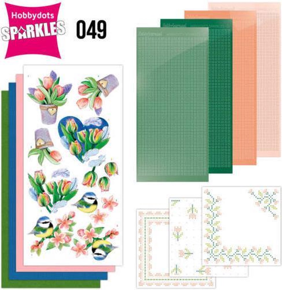 Hobbydots - Sparkles Set 49 - Jeanines Art - Tulips and Blossom