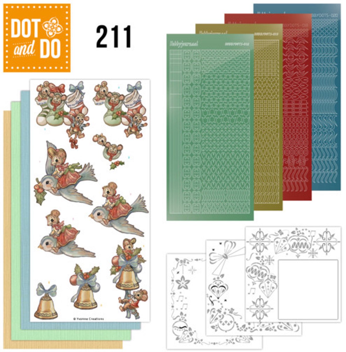 3 dot and do setjes 210, 211 en 212 met thema kerst