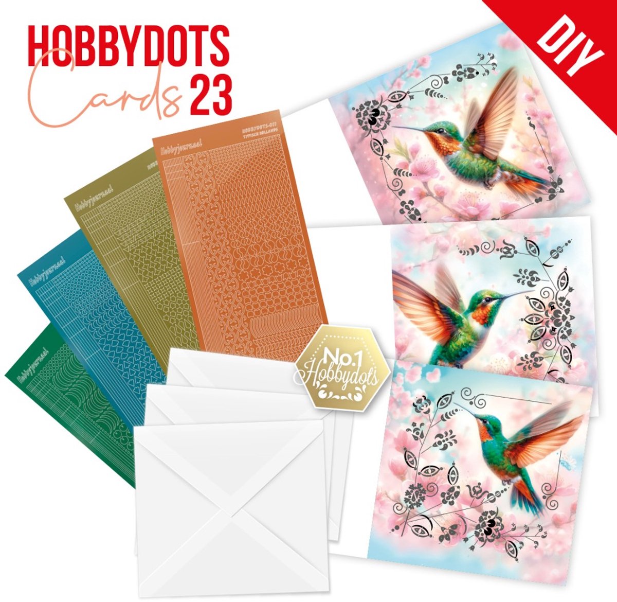 Dot and Do Cards 23 - Berries Beauties - Hummingbirds