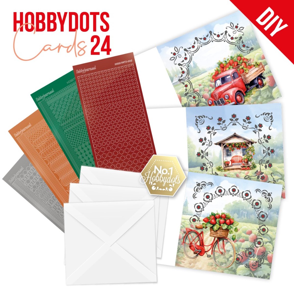 Dot and Do Cards 24 - Berries Beauties - Strawberries