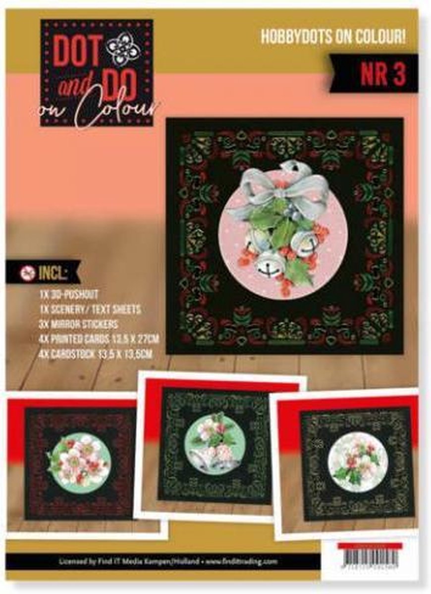 Dot and Do on Colour 3 (Pink Christmas Flowers)