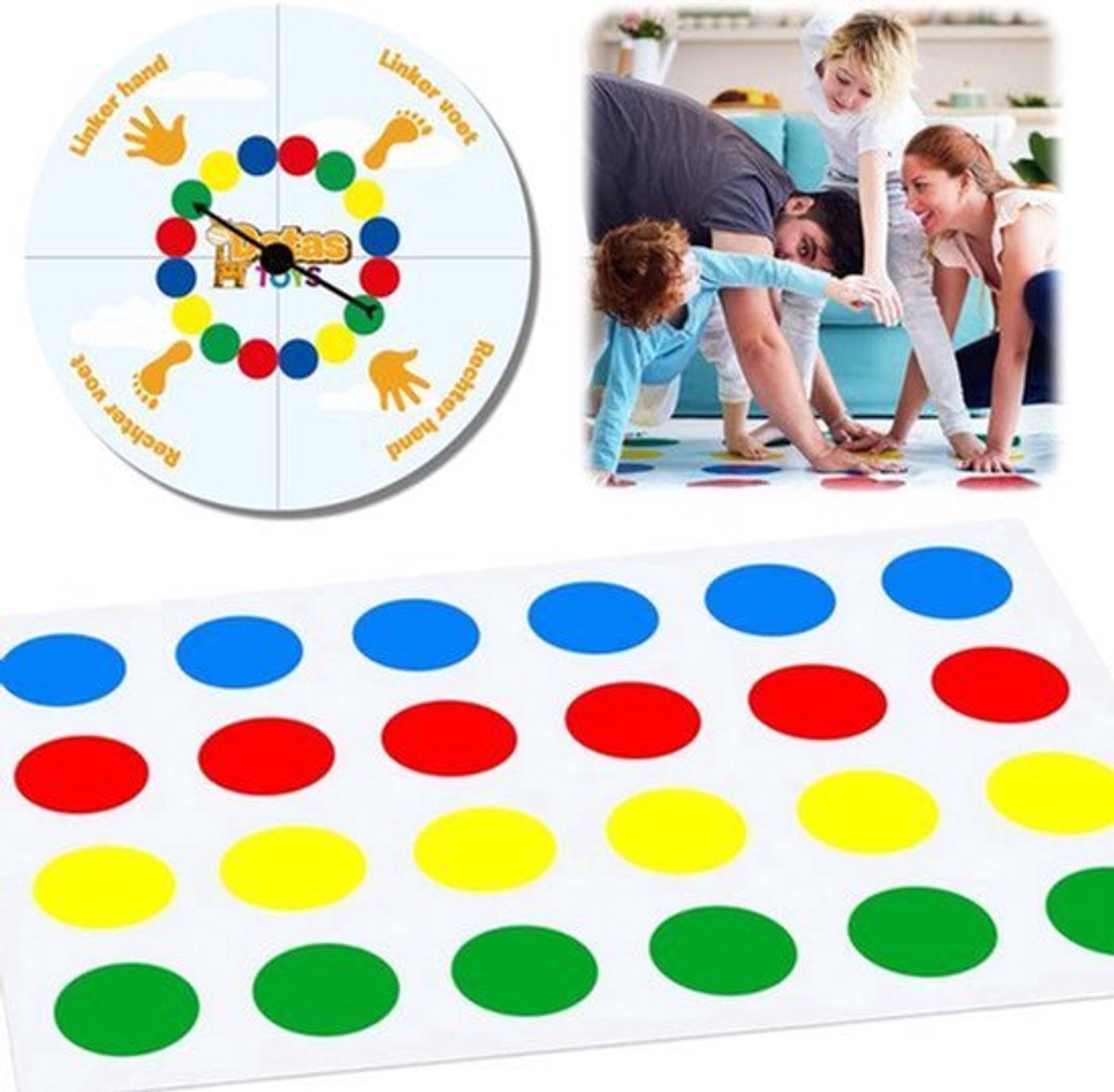 DotasToys® Wervelwind Spel - Vloerspel Kinderen - Spellen, Spelletjes, Familiespel