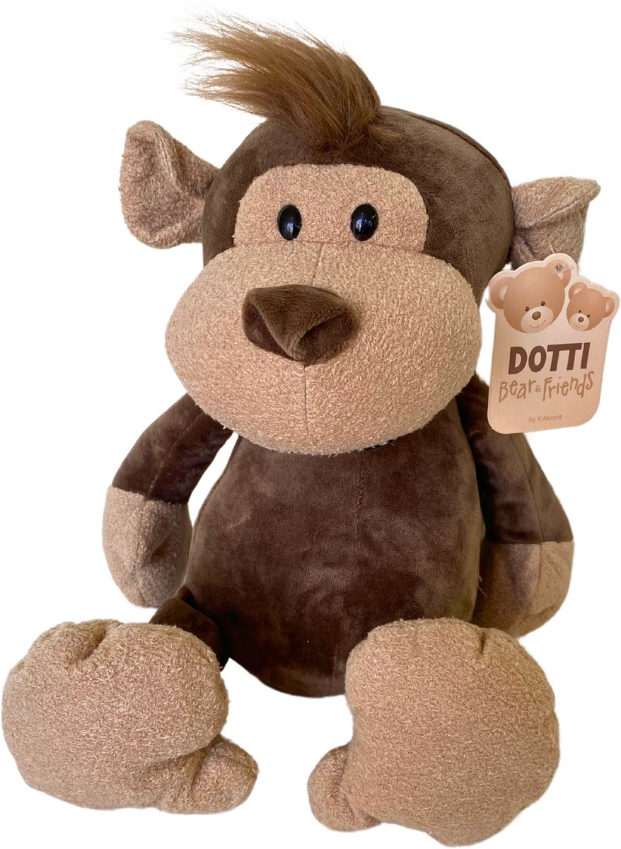 Dotti Bear & Friends - Afrika dier pluche Medium - 26 cm - Aap pluche