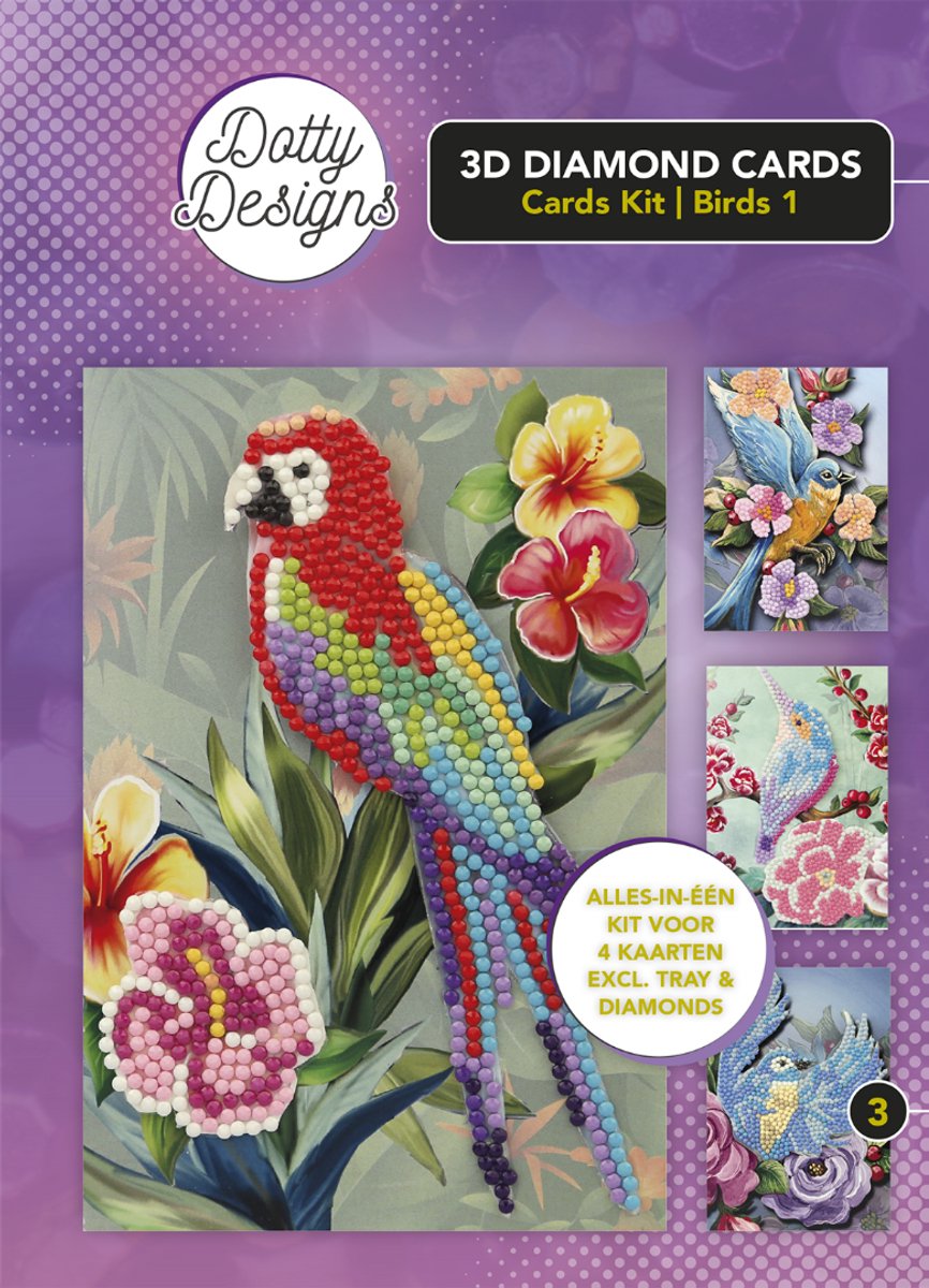 Dotty Designs Diamond 3D Cards Kit 03 Birds