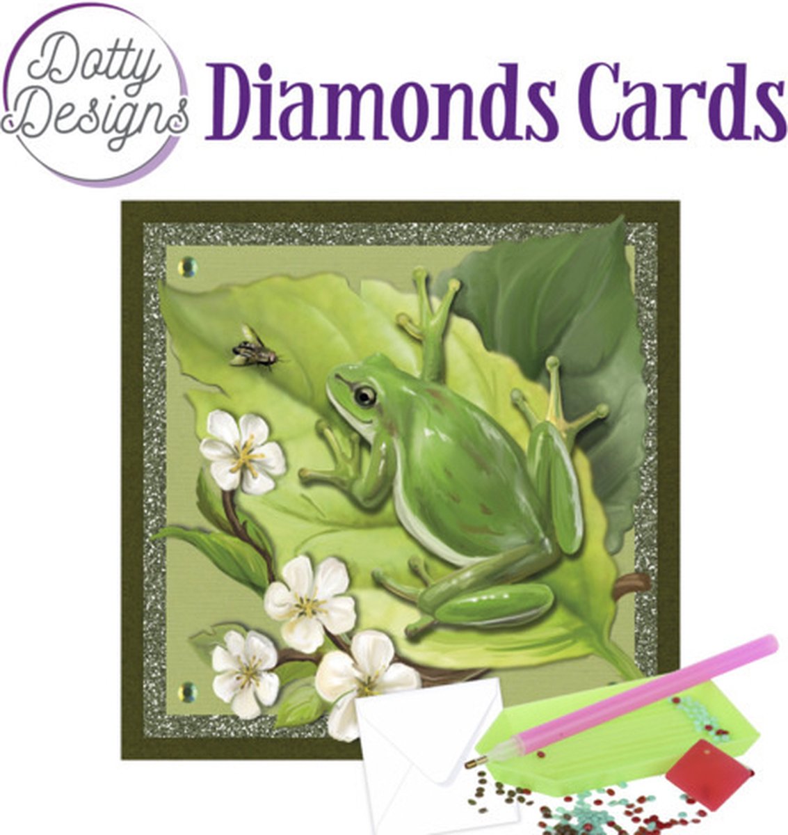 Dotty Designs Diamond Cards Frog
