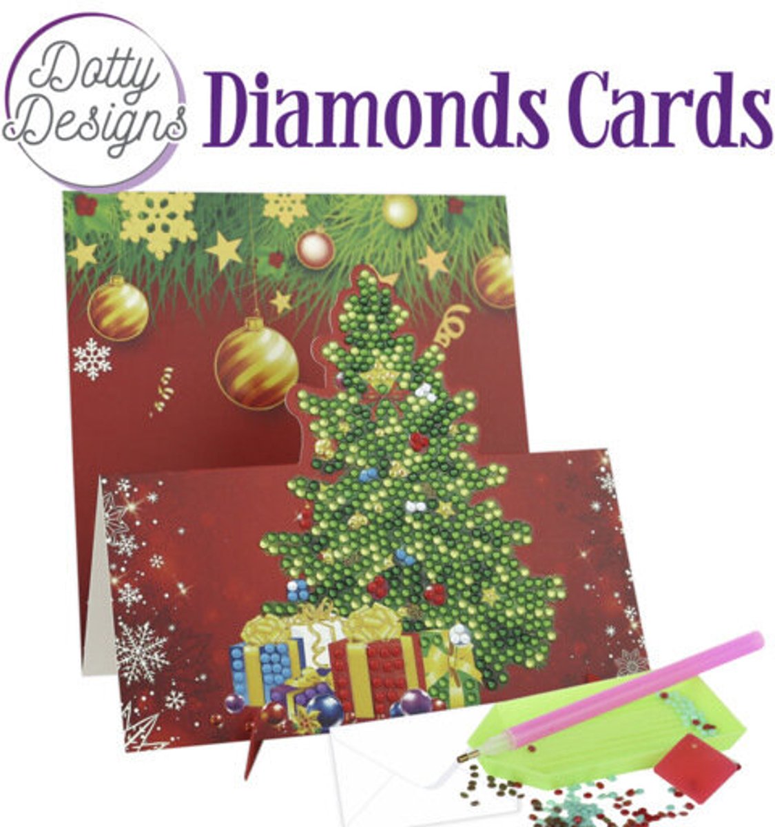 Dotty Designs Diamond Easel Card 132 - Christmas Tree