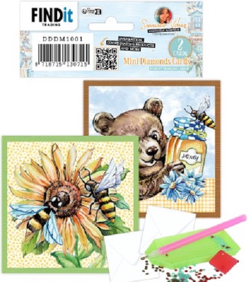 Dotty Designs Mini Diamond Cards Set Bee Honey