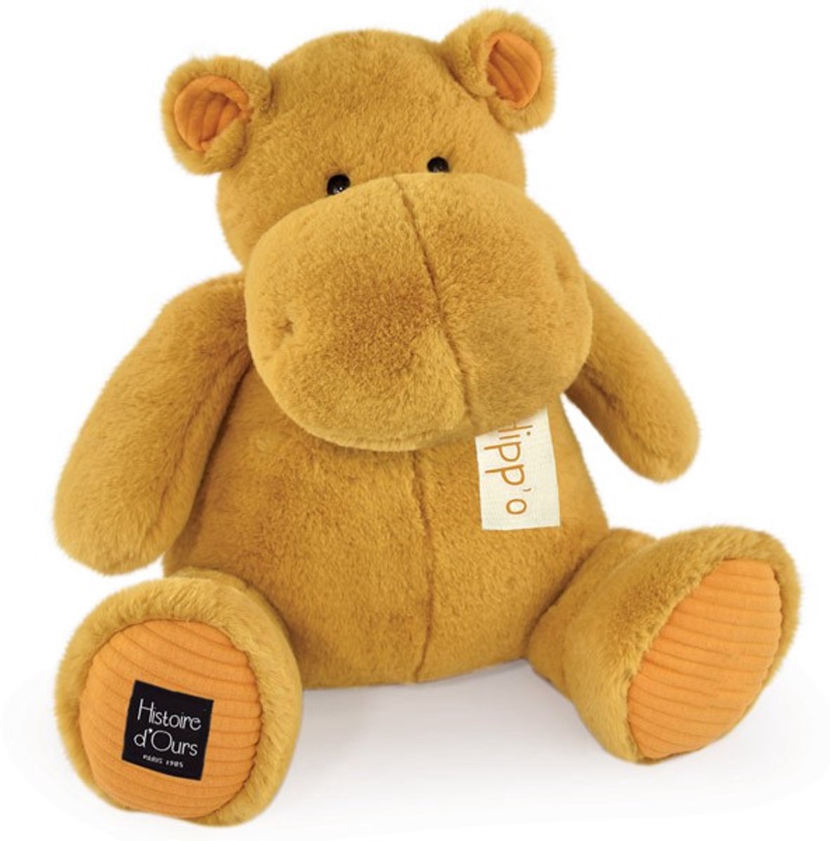 Pluche Hippo Okergeel (40cm)