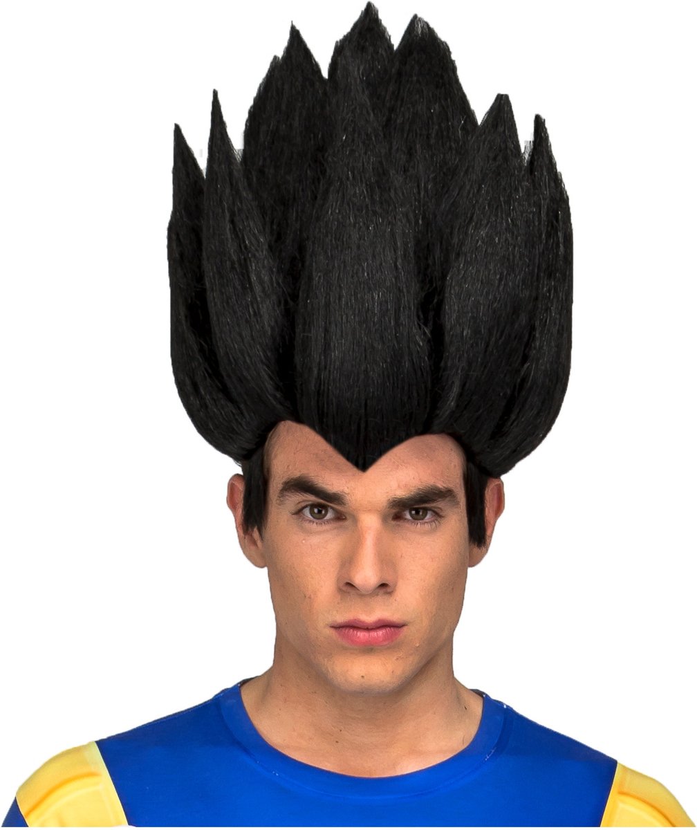 Zwarte Vegeta Dragon Ball™ pruik voor volwassenen - Verkleedpruik