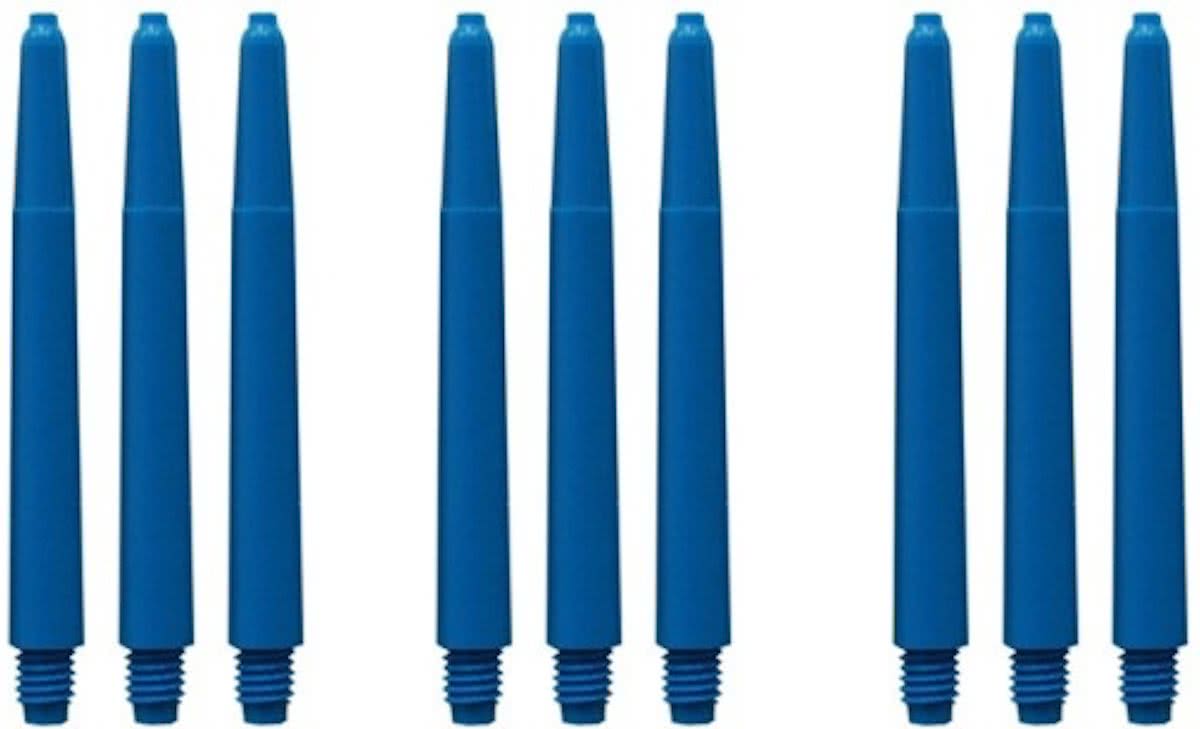 Dragon Darts dart shafts - 3 sets (9 stuks) - Medium - Blauw - darts shafts