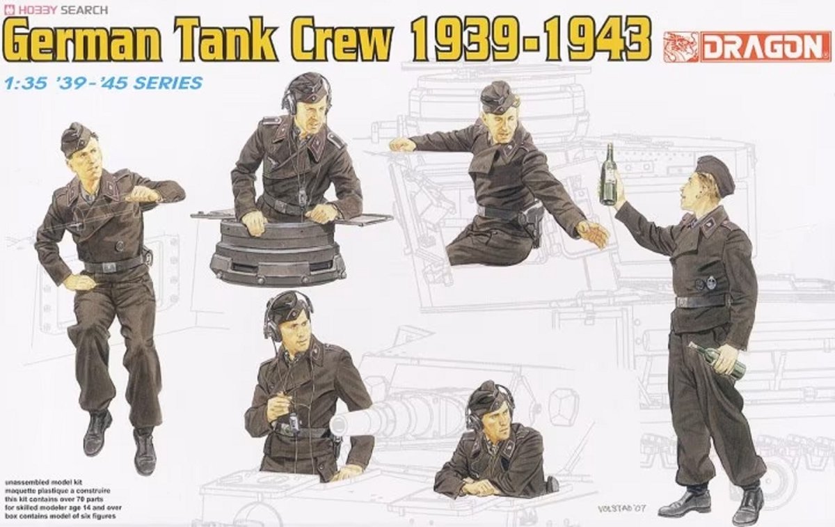 1:35 Dragon 6375 German Tank Crew 1939-1943 - Figuren Plastic kit