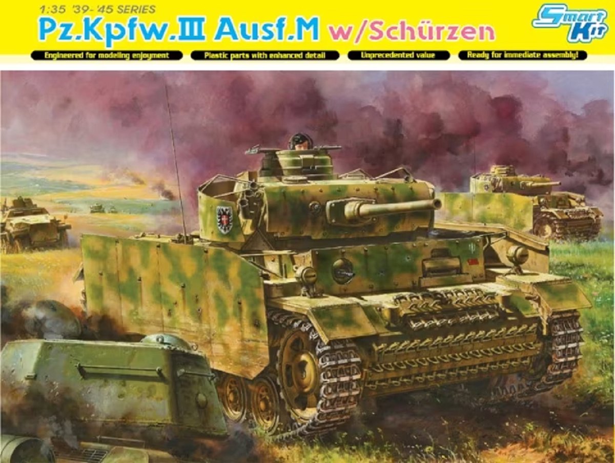 1:35 Dragon 6604 Pz.Kpfw.III Ausf.M w/Schurzen Plastic kit